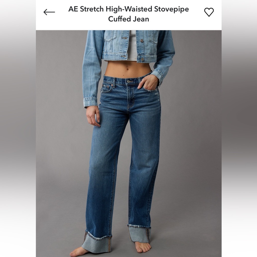 American Eagle Outfitters Stretch High Waisted Stovetop Cuffed Jeans - size 20
